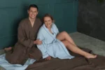 Rudas vyriškas chalatas iš smulkaus vaflinio audinio - Image 5